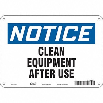 Safety Sign 7 in x 10 in Polyethylene