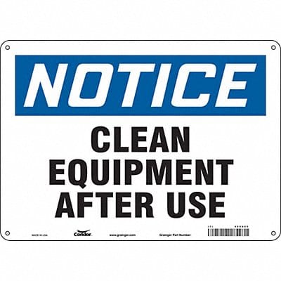 Safety Sign 10 inx14 in Polyethylene