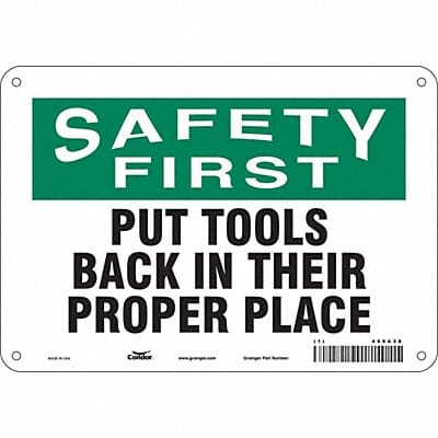 Safety Sign 7 in x 10 in Aluminum