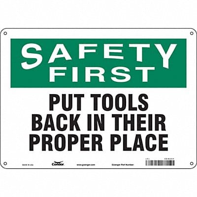 Safety Sign 10 in x 14 in Polyethylene