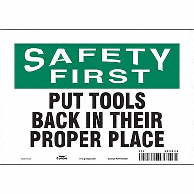 Safety Sign 7 in x 10 in Vinyl