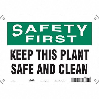 Safety Sign 7 in x 10 in Aluminum