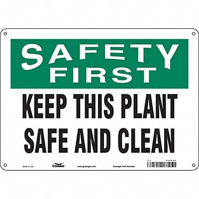 Safety Sign 10 in x 14 in Aluminum