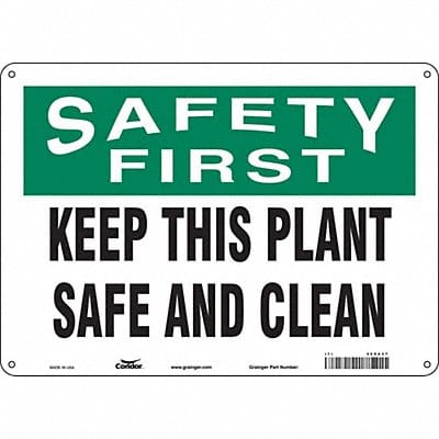 Safety Sign 10 in x 14 in Polyethylene