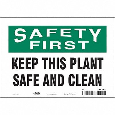 Safety Sign 7 in x 10 in Vinyl