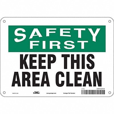 Safety Sign 7 in x 10 in Aluminum