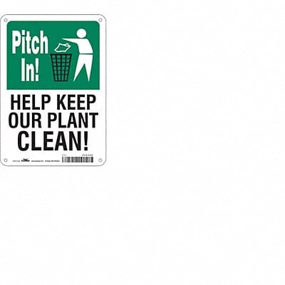 Safety Sign 10 in x 7 in Polyethylene