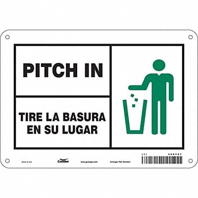 Safety Sign 7 in x 10 in Polyethylene