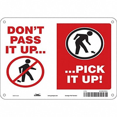 Safety Sign 7 in x 10 in Aluminum