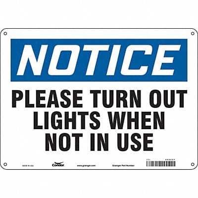 J9942 Safety Sign 10 in x 14 in Aluminum