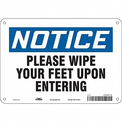 Safety Sign 7 in x 10 in Polyethylene