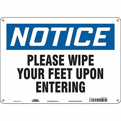 Safety Sign 10 in x 14 in Polyethylene