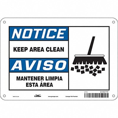 Safety Sign 7 in x 10 in Polyethylene