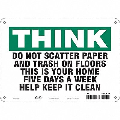 Safety Sign 7 in x 10 in Polyethylene