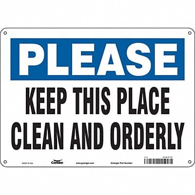 Safety Sign 10 in x 14 in Polyethylene