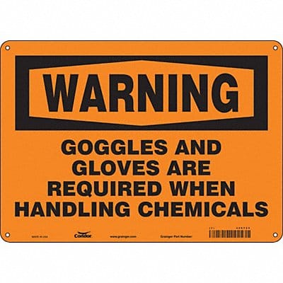 Safety Sign 10 inx14 in Polyethylene