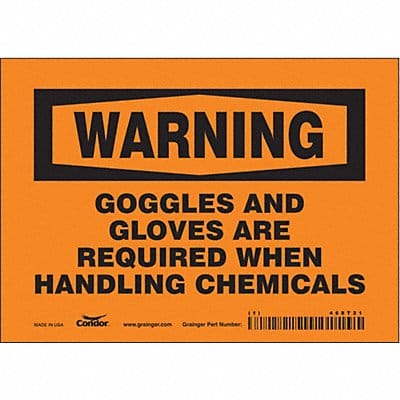 Safety Sign 5 in x 7 in Vinyl