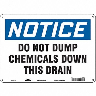 Safety Sign 10 in x 14 in Polyethylene