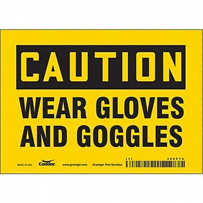 Safety Sign 5 inx7 in Vinyl