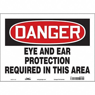 Safety Sign 10 in x 14 in Vinyl