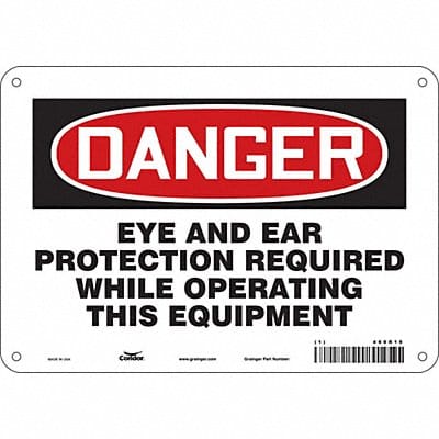 Safety Sign 7 in x 10 in Polyethylene