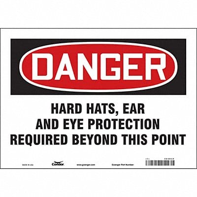 Safety Sign 10 inx14 in Vinyl