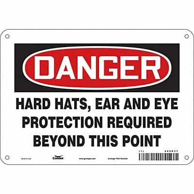 Safety Sign 7 in x 10 in Polyethylene