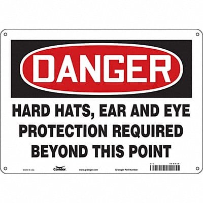 Safety Sign 10 in x 14 in Polyethylene