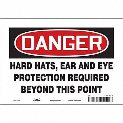 Safety Sign 7 in x 10 in Vinyl