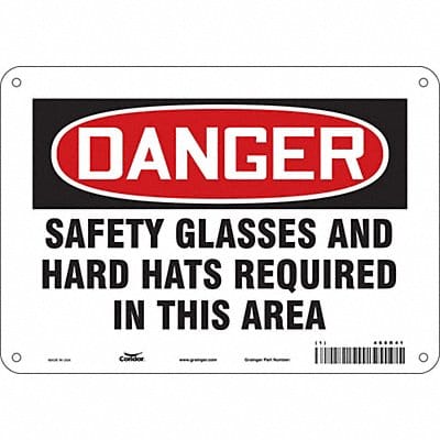 Safety Sign 7 in x 10 in Aluminum