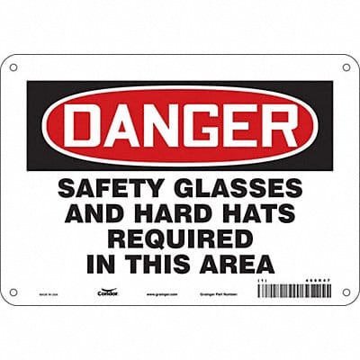 Safety Sign 7 in x 10 in Aluminum