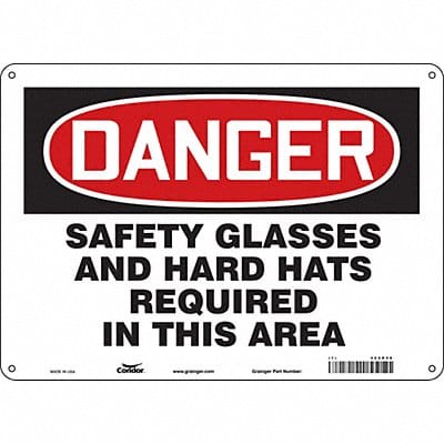 Safety Sign 10 in x 14 in Aluminum