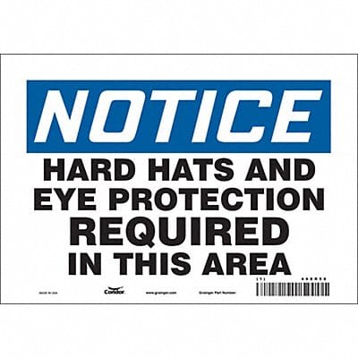 Safety Sign 7 in x 10 in Vinyl