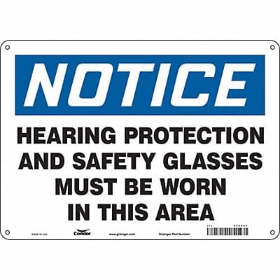 Safety Sign 10 inx14 in Aluminum