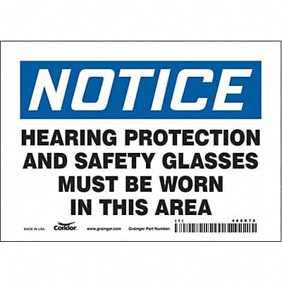 Safety Sign 5 inx7 in Vinyl