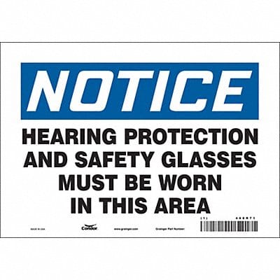 Safety Sign 7 in x 10 in Vinyl