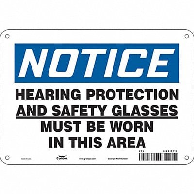 Safety Sign 7 inx10 in Polyethylene