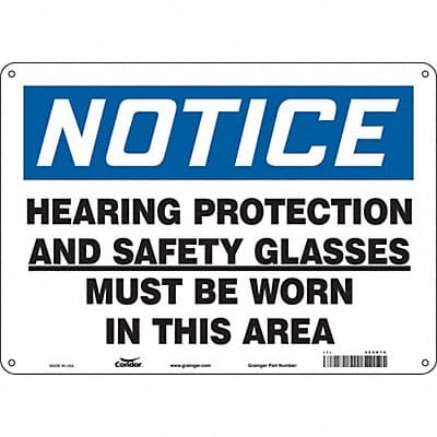 Safety Sign 10 inx14 in Polyethylene