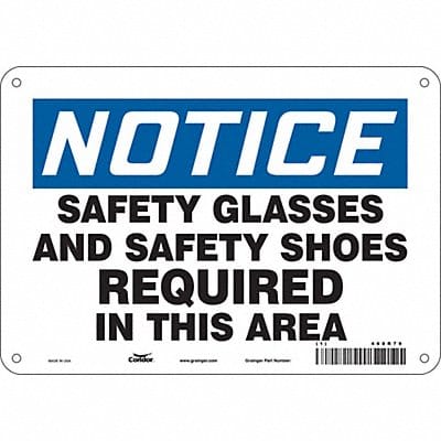 Safety Sign 7 in x 10 in Aluminum