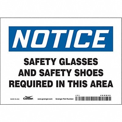 Safety Sign 5 inx7 in Vinyl