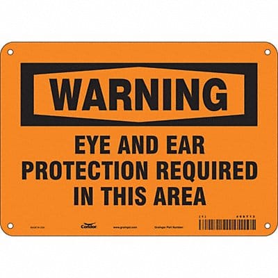 Safety Sign 7 in x 10 in Polyethylene