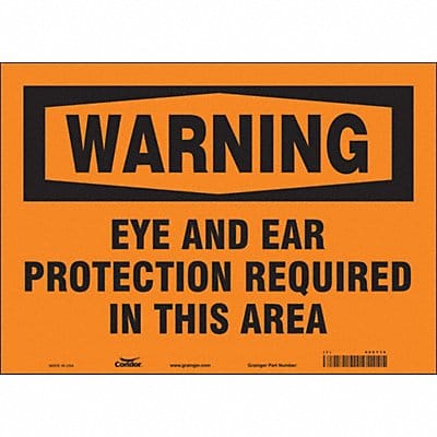 Safety Sign 10 in x 14 in Vinyl