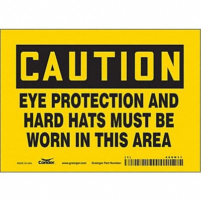 Safety Sign 5 in x 7 in Vinyl