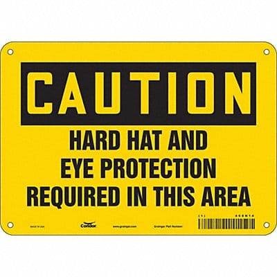 Safety Sign 7 in x 10 in Aluminum