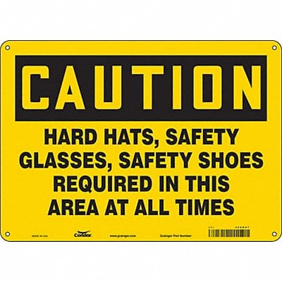 Safety Sign 10 inx14 in Polyethylene