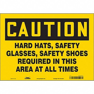 Safety Sign 10 inx14 in Vinyl