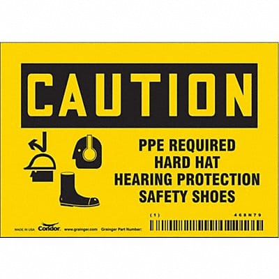 Safety Sign 3.5in x 5in Vinyl