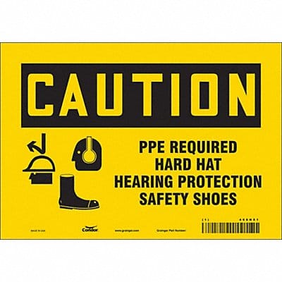 Safety Sign 7 in x 10 in Vinyl