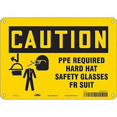 Safety Sign 7 in x 10 in Aluminum