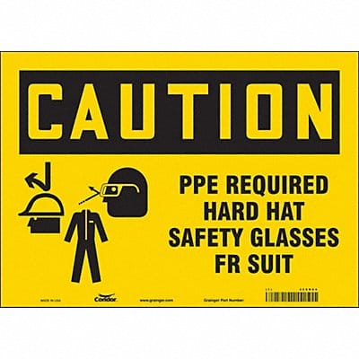 Safety Sign 10 in x 14 in Vinyl